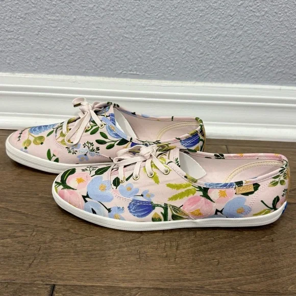 Worn Once!  Keds x Rifle Paper Co. Champion Botanical Sneakers - Size 8.5 - Picture 8 of 13